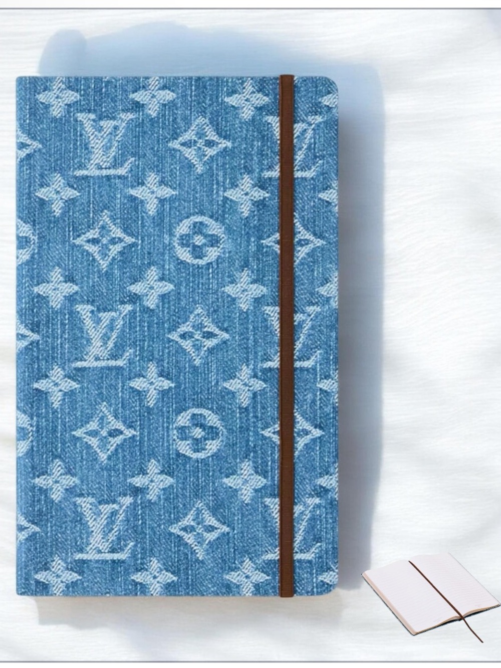 Louis Vuitton Blue Denim Monogram Notebook - New - Sold out - with box - Picture 1 of 4